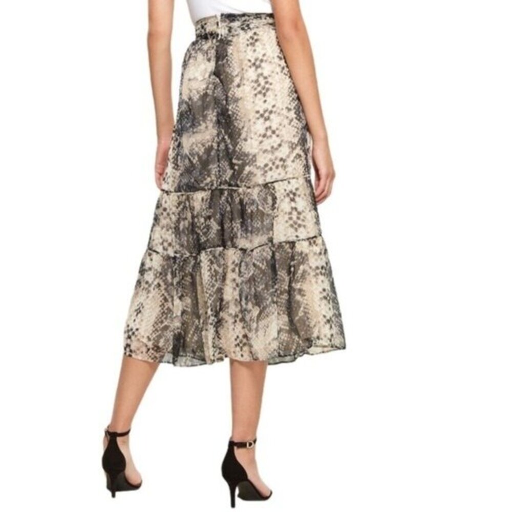 Walter Baker NWT Byron Snakeskin Print Midi Skirt Size 10 MSRP $188